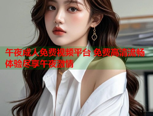 午夜成人免费视频平台 免费高清流畅体验尽享午夜激情